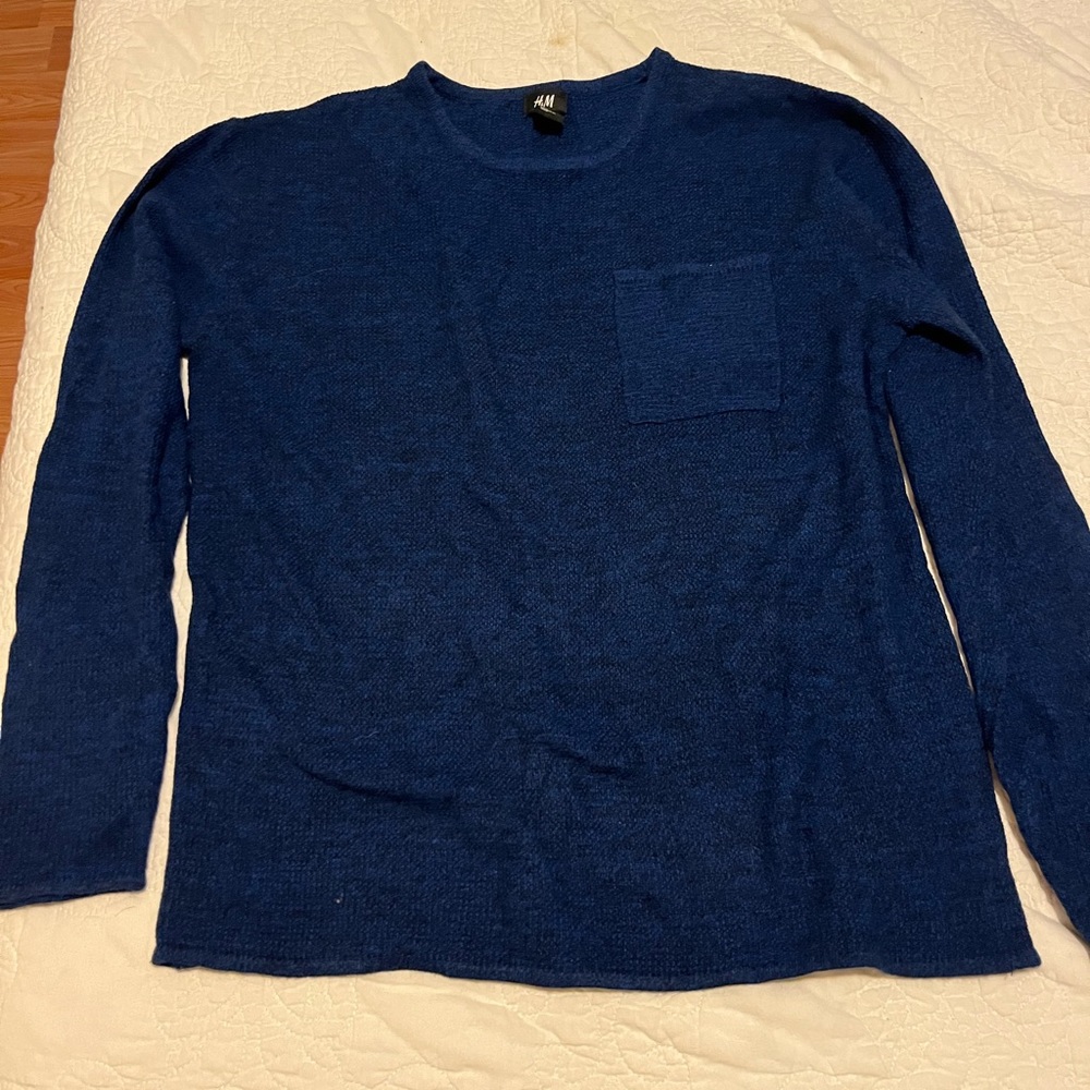 Dark royal with black tint knit sweater.
